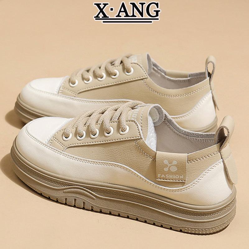 Leather soft-soled white shoes children's spring new versatile lightweight single shoes casual sports shoes board shoes
