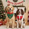 Red Green Santa Elf Triangle Bib Scarf Tie-on Pet Neck Scarf  Small Medium Dogs