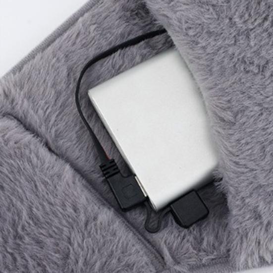 Electric Heated Belt for Waist And Back Adjustable Closure Soft Heating Strap with Hand-Warming Pockets 3 Heat Settings Waist Heat