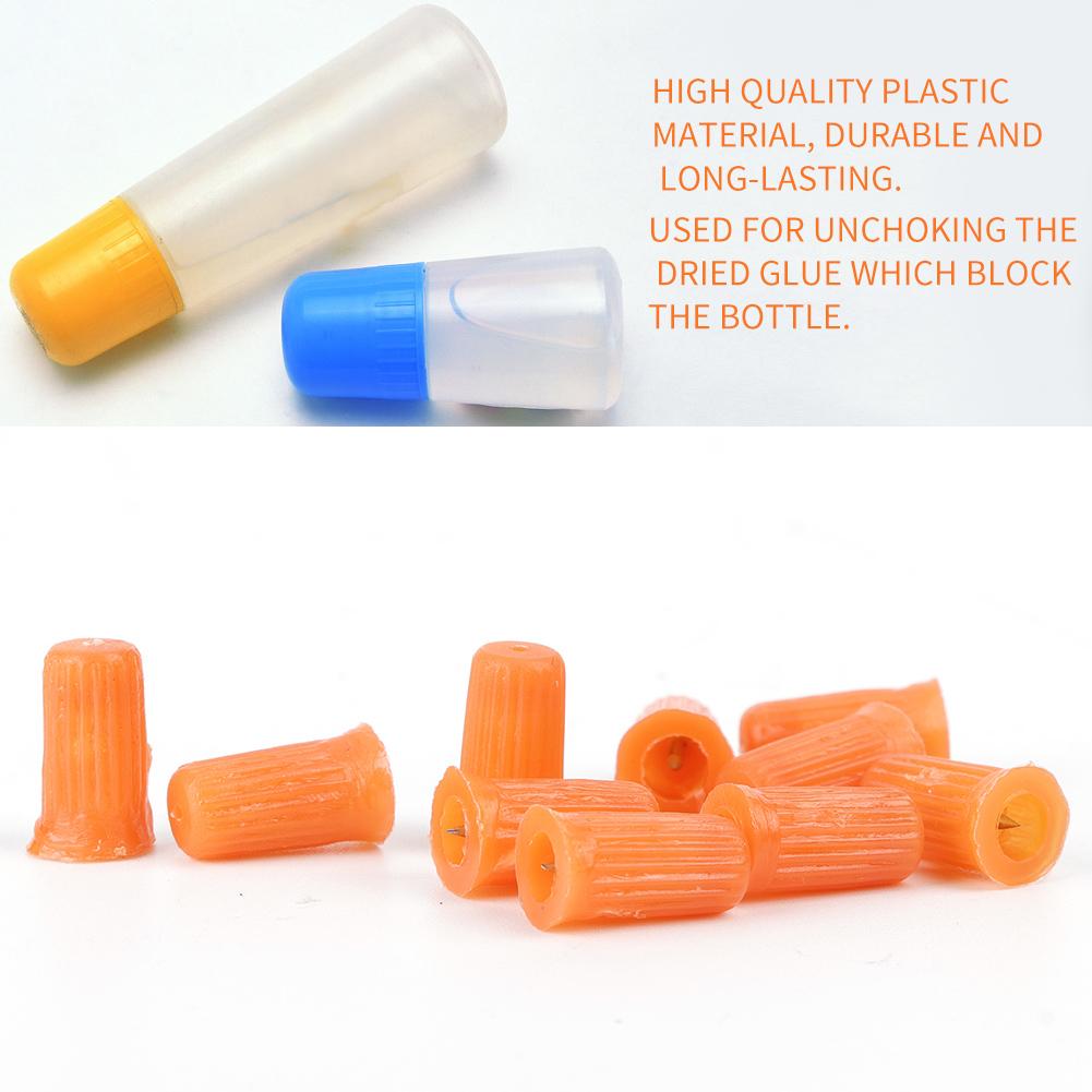 10 stücke Wimpern Kleber Flasche Stecker Blockieren Nadel für Wimpern Extensions Werkzeuge