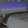 VidaXL Tête de Lit à LED Meuble de Chambre à Coucher Accessoire de Lit Double Tête de Cadre de Lit Intérieur Blanc 3121429