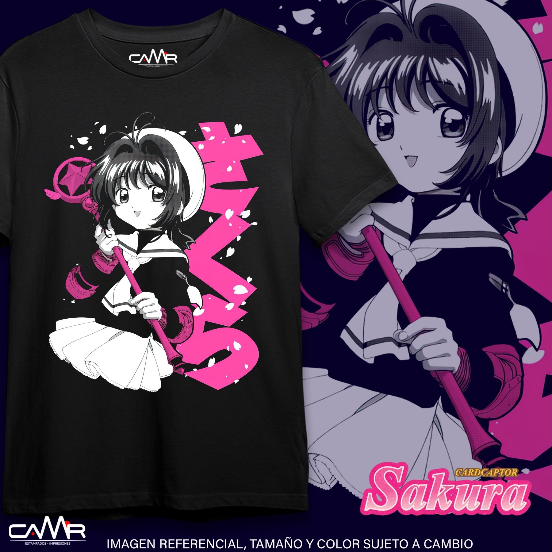 

Cardcaptor Sakura T-shirt Kawaii Anime Manga Waifu Kero-Chan Gift Shirt All Size 5XL чёрный