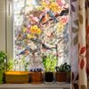 Spring-themed Painted Flowers, Branches, Birds, Outdoor Balcony, Glass Mirror, Decoration Stickers