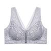 Lingerie Women's Strapless Front Strap Bra Zipper Full Cup Adjustable Side Fold Breast Bra