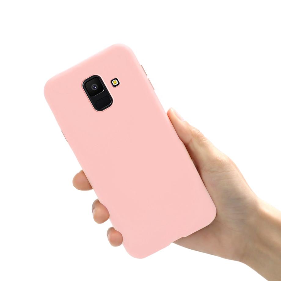 Custodia Per Custodia Telefono Samsung Galaxy A6 2018 Samsung A 6 Plus A6Plus 2018 A600F A610F Custodie Posteriori Morbide in Silicone Cover Fundas Coque