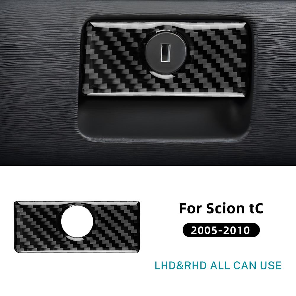 For Scion tC 2005 2006 2007 2008 2009 2010 Real Soft Carbon Fiber Sticker LHD RHD Car Co-Pilot Glove Box Switch Interior Trim