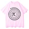 Hot Sale Mens High Quality Cotton Crewneck Funny Pi Print Summer Loose Tshirt Short Sleeve Gothic Oversized Tshirt Casual Tops