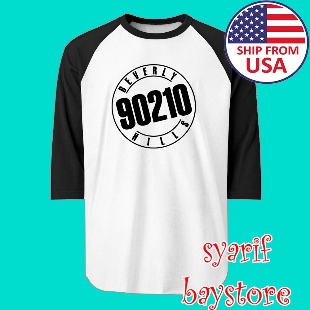 Beverly Hills 90210 TV Show Men#039;s Raglan White Black Size S to 2XL Unisex T-Shirt L