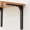 Helf Brackets L-shaped Floating Wall Shelves Black And White Stainless Steel Bore Stand Bracket Support Hardware Home