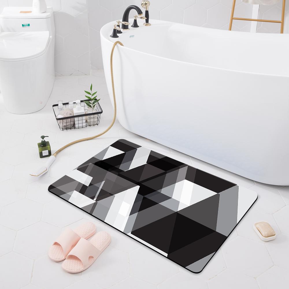Bathroom Anti-slip Absorbent Mat Entrance Door Mat Bathroom Shower Rug Bedroom Floor Kitchen Rug