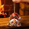 Decorative Wood Pieces for Holidays 12/24/36Pcs Christmas Gnome Ornaments, 2D Wooden Decorations Xmas Tree, Funny Festive Hanging Tags Gnomes