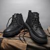 New Fashion Autumn And Winter Men's High Top Martin Boots Students Male Boys Trending Soft Sole Work Shoes Labor Protection Martin Sneakers