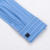 Men's Modal Striped Tuxedo Dress Shirt with Windsor Collar & French Cuff Includes Cufflinks, Elegant Professional Formal Wear