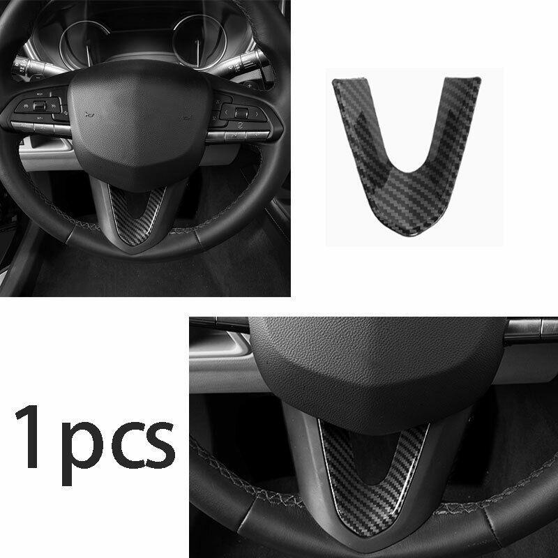 Steering Wheel Sheet Cover Trim Carbon Fiber ABS Fit For Cadillac CT5 -