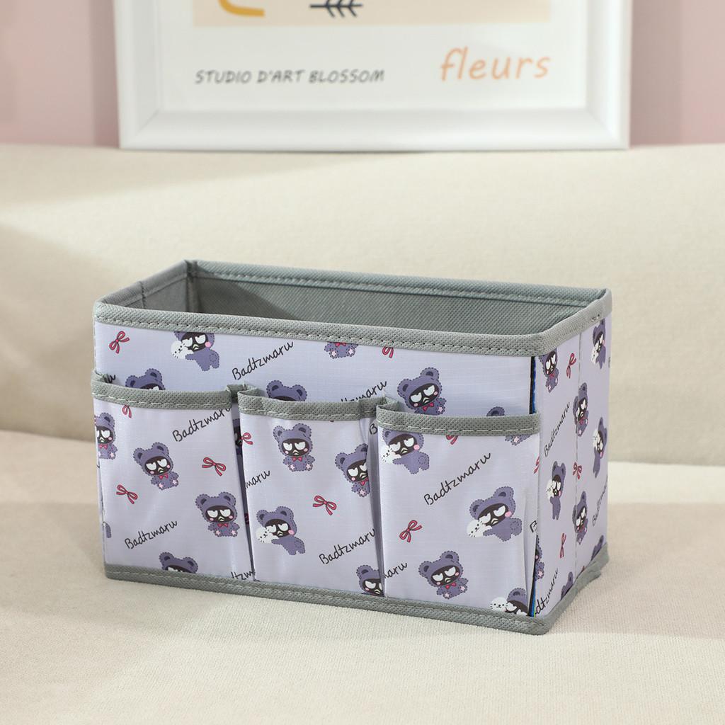 Cartoon Kuromi Melody Print Design Fabric Foldable Storage Box With Removable Lid For Living Room And Desk Organization