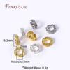 Delicate Lace Pattern Flat Spacer Beads For DIY Bracelet Necklace Making Wholesale 6.2x2mm 18K Gold Plated Brass Spacer Bead