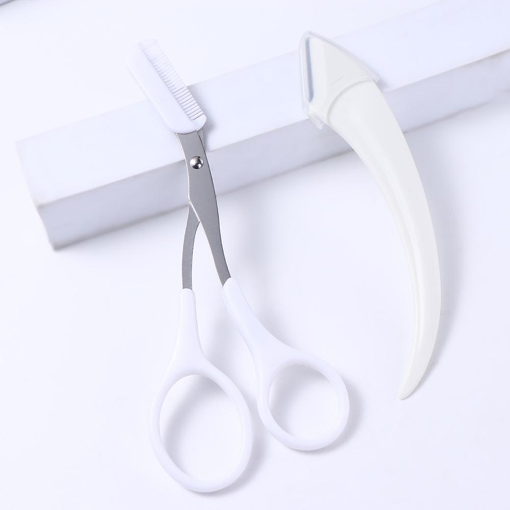 Eyelash Applicator Eyebrow Scissors with Comb Eyebrow Trimmer Set Makeup Tools Eyebrow Trimming