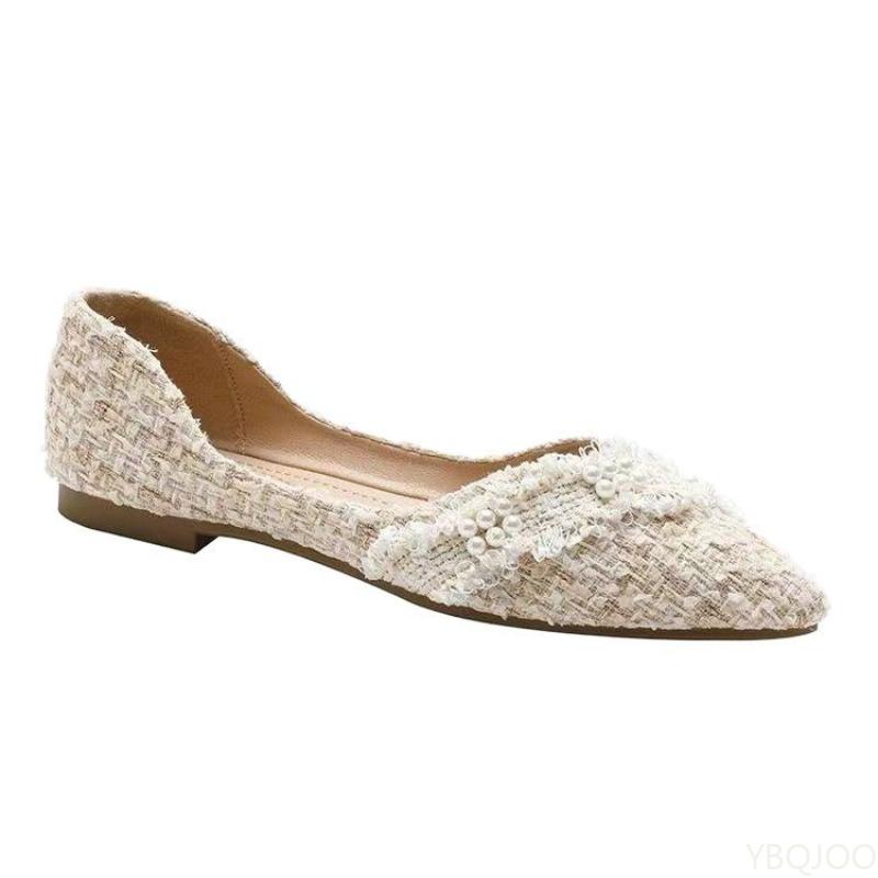 Fashion 2025 Summer New Shoes Ladies Elegant French Flats Fairy Gentle Lightweight Shoes Sharp Pointed Comfortable Women's Flat Mujer