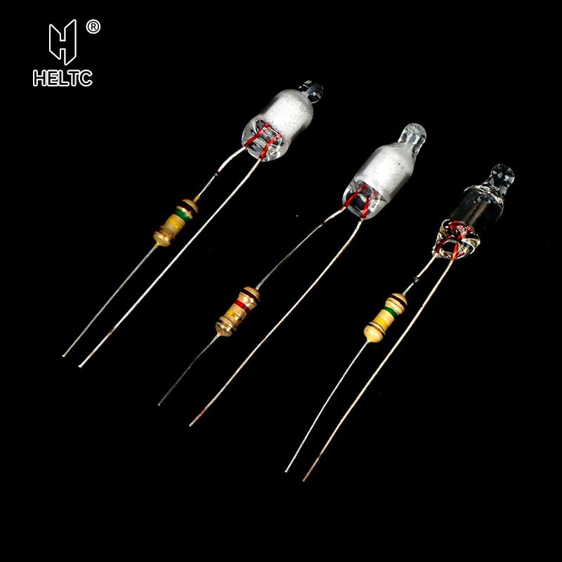 10pcs Neon Light Bulbs 4*10mm 5*13mm Main Power Indicator With Resistance 220V Red/Blue/Green