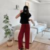 New Arrivals Open Run Women Minkler Wide Pants Summer Stretch Check Cotton