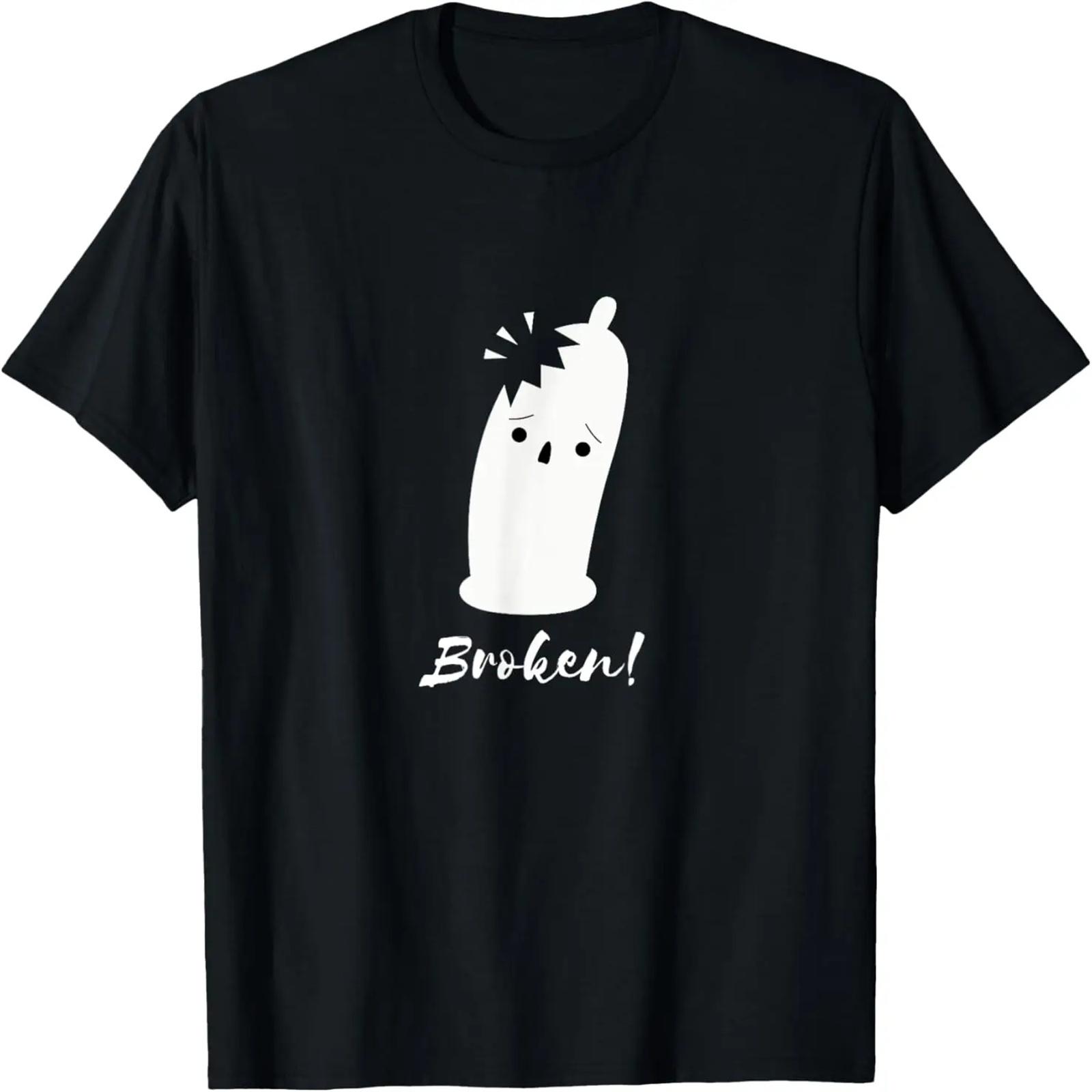 

Broken Rubber Graphic Condom Broke It Wasn t Me Bro T-Shirt XXXXXL чорний