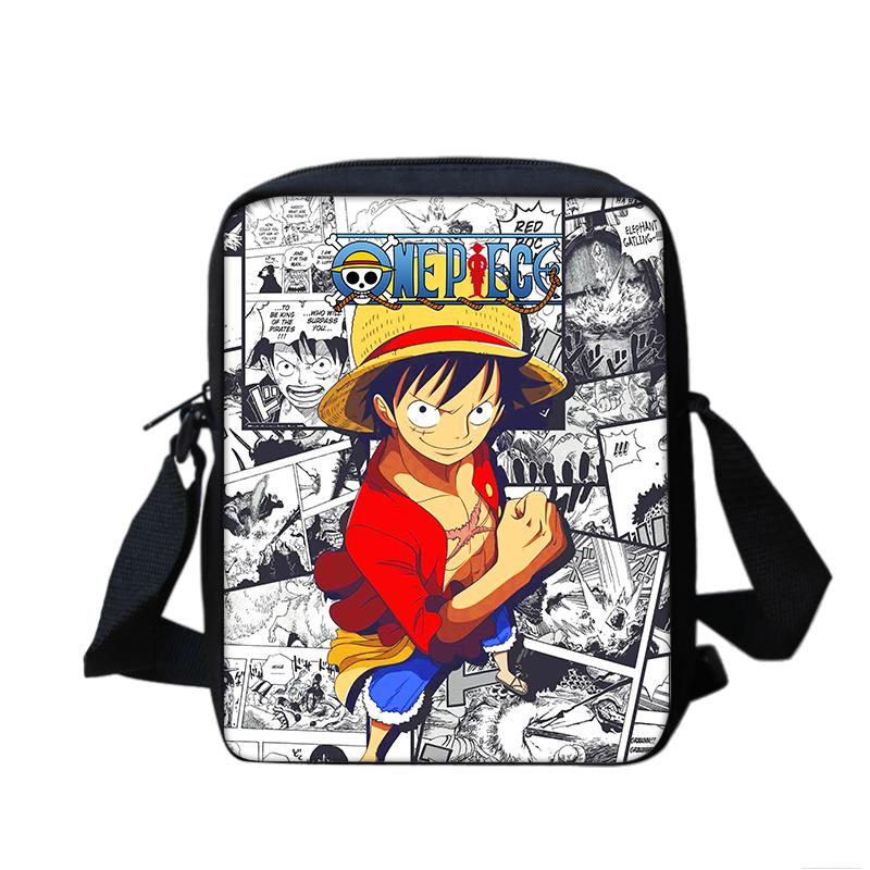 ONE PIECE Monkey D. Luffy Boy Girls Printed Shoulder Messenger Bag Handbag Phone Bag Shopping Bag for Boys Girls Best Gift