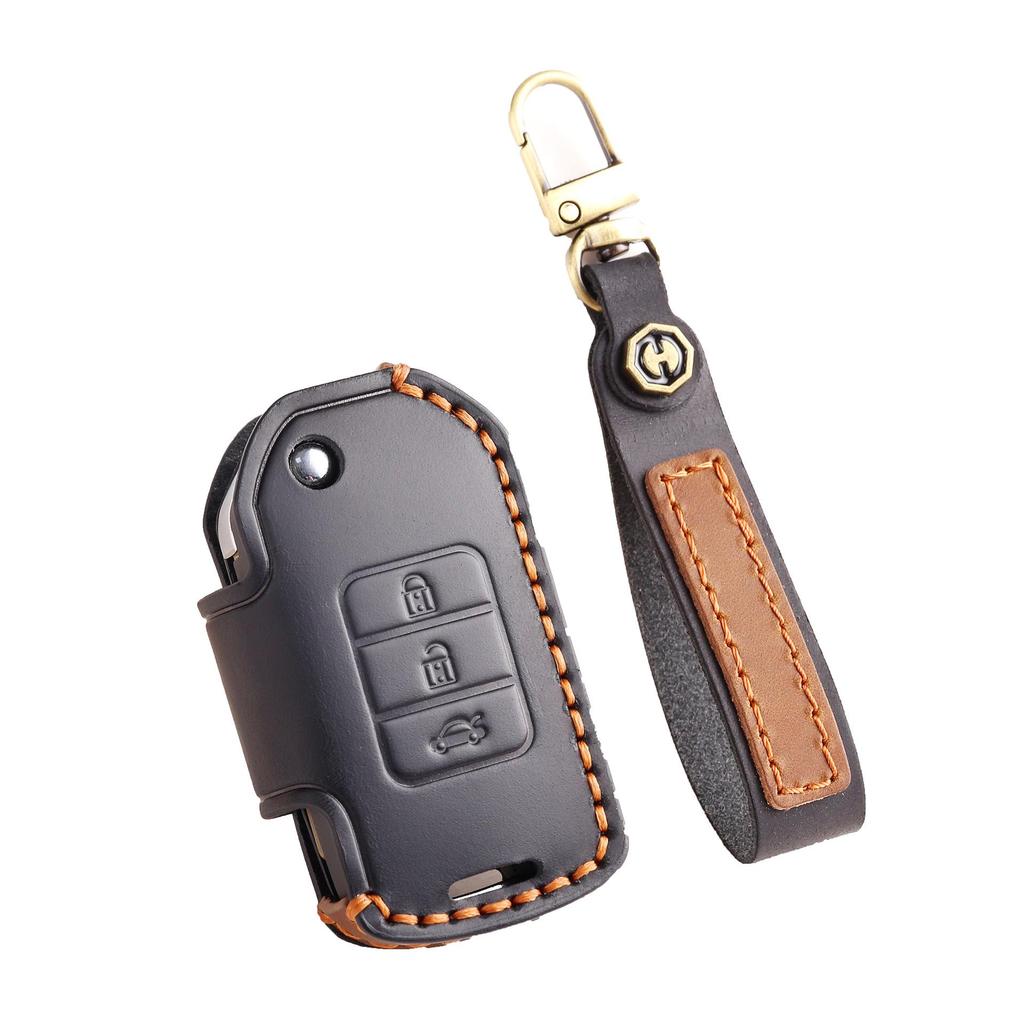 Handmade Premium Leather Key Cover for Honda Civic and Accord