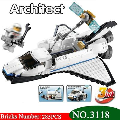 lego city space lunar space station 60227 building set with toy shuttle