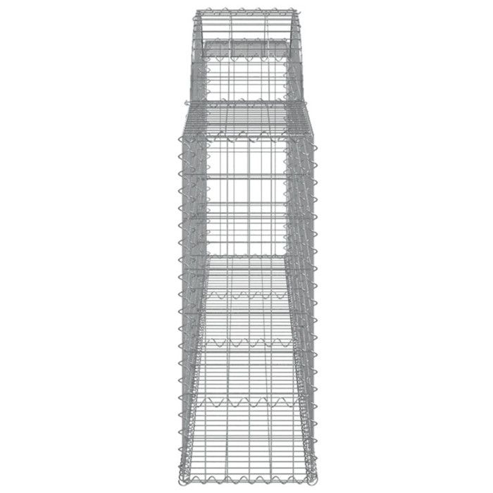 VidaXL Panier de Gabions Arqué, Cage à Gabion, Mur de Gabion, Panier à Pierre, Gabion pour Pierre Patio Extérieur, 153504