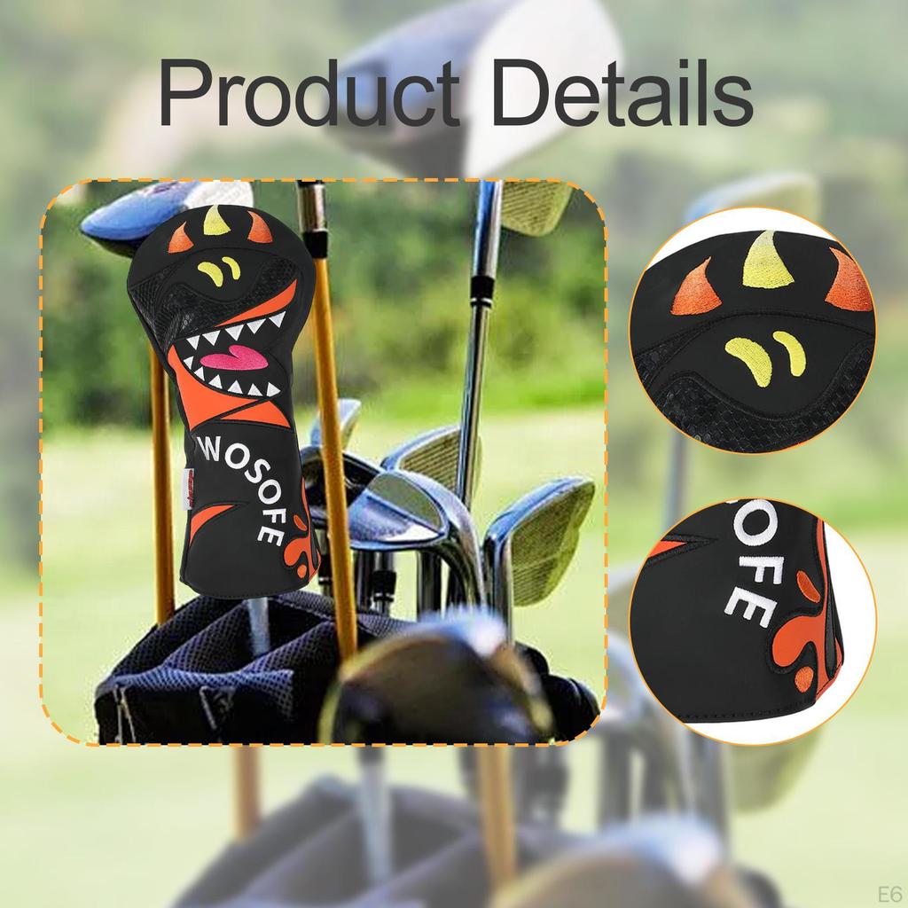 Golf Club Head Cover for Driver Headcover Embroidered Golfer Gift Wood