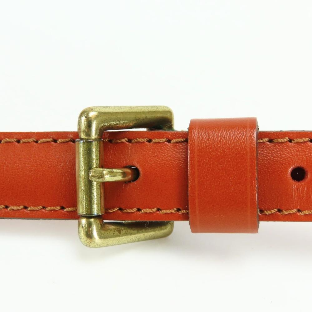 Used LOUIS VUITTON Shoulder Strap Leather Kenya Brown For Epi