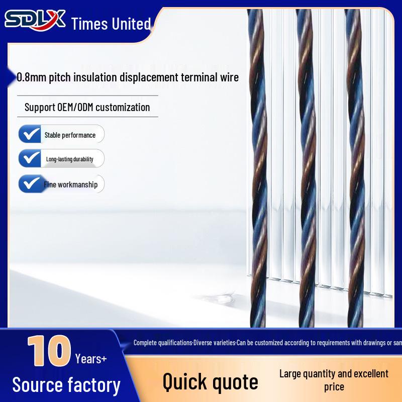0.8mm Pitch Insulation Displacement Terminal Wire - 0.6 Terminal Wire, Same Day Sample Available