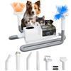 Multifunctional Pet Grooming Vacuum, Powerful Suction Dog Hair Trimmer Set with Detangling Brush, Low Noise Pet Hair Vacuum for All Breeds Dogs Cats
