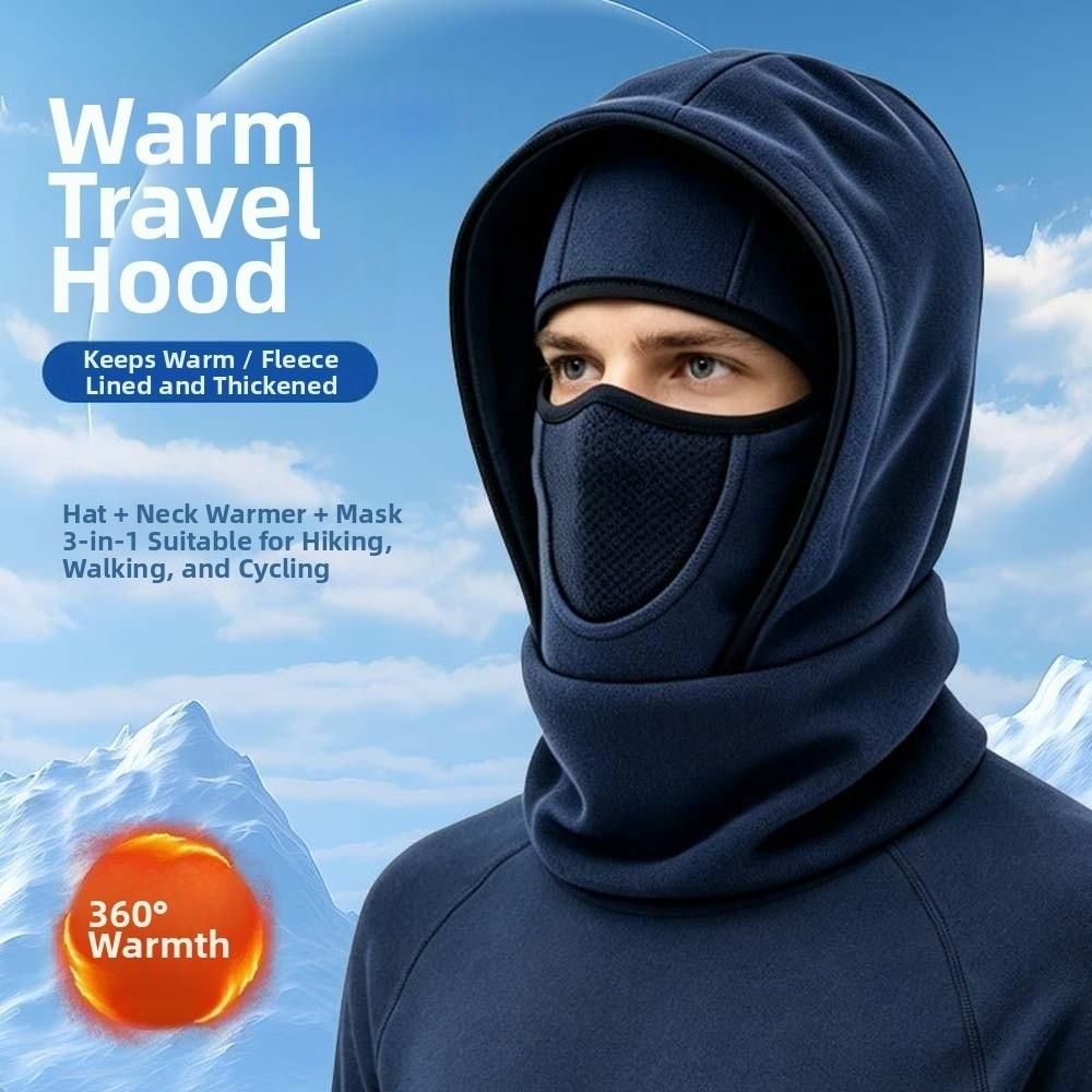 Fleece Lined Ski Face Mask Breathable Mesh Thermal Neck Warmer Winter Cycling Hat Winter Cycling