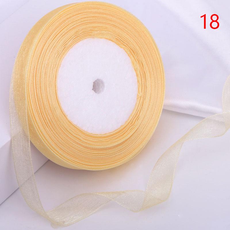 38Meter/Roll 1.5Cm Sheer Chiffon Ribbon For Handmade Bow Craft Wedding Christmas Decoration Diy Card Gift Wrapping