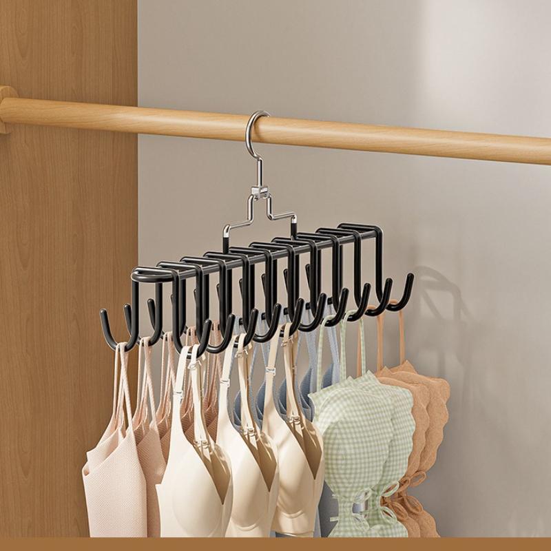 Multifunctional Rotating Clothes Hanger Underwear Hook Sling Vest Hanger Home Dormitory Wardrobe Storage Artifact Organization чёрный 1590₽