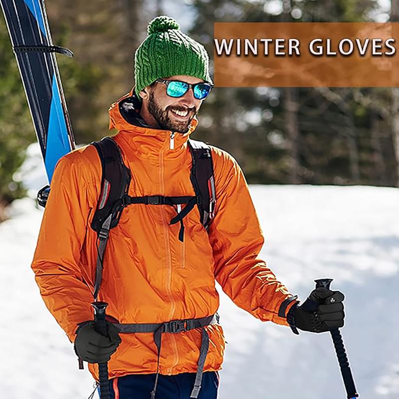Tralow Waterproof Winter Gloves -10℉ Warm Windproof All Fingers Touch Screen For Men Skiing Cycling Hiking Outdoor Work