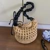 Korean Chic Woven Tote: Versatile Single Shoulder & Crossbody Beach Bag