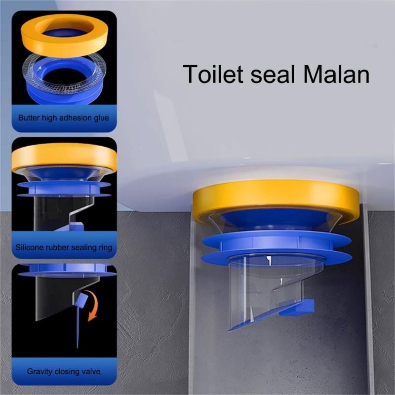Toilet Flange Sealing Rings Toilet Bowl Gasket Flange Rings with Backflow Prevention Valves Bathroom Parts Easily Use