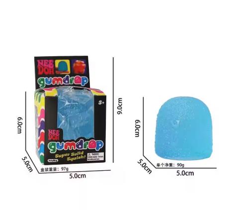 Super Stevige Squish IJs Textuur Sensorisch Speelgoed Schattig Kleurrijk Stressverlichter Fidget Squishy Speelgoed Zacht Knijp Cadeau voor Jongens Meisjes