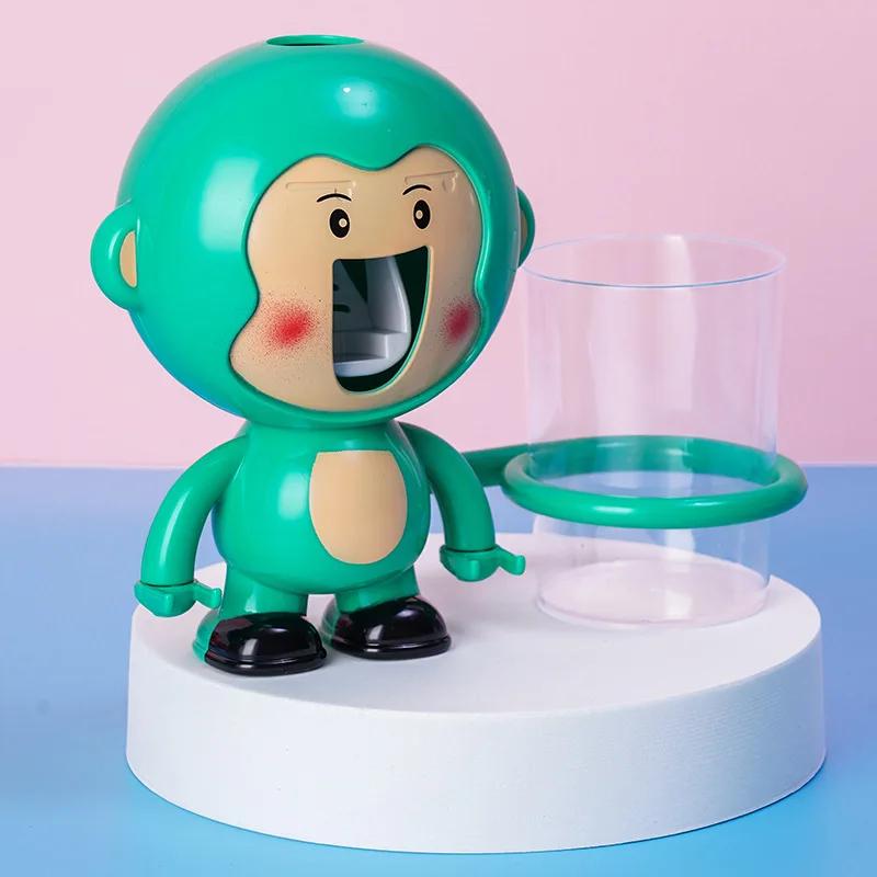 

Автоматический дозатор зубной пасты 3 в 1 Милые выдавливатели Подставка для стакана Держатель для зубных щеток Настенный для детей Набор аксессуаров для ванной