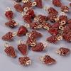 10pcs Cute Strawberry Pendant Charm Enamel Charms For Jewelry Making Supplies Fruit Accessories Handmade Materials DIY Breloque