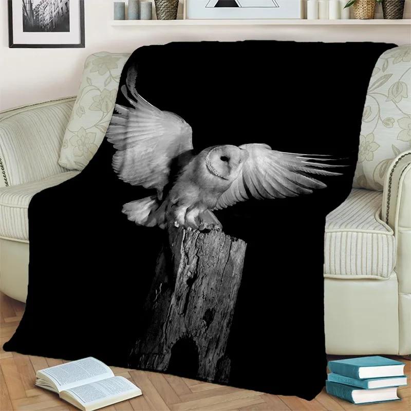 

HD Cute Owl Series 3D Cartoon Blanket,Soft Throw Blanket for Home Bedroom Bed Sofa Picnic Travel Office Rest Cover Blanket Kids 30x40in
