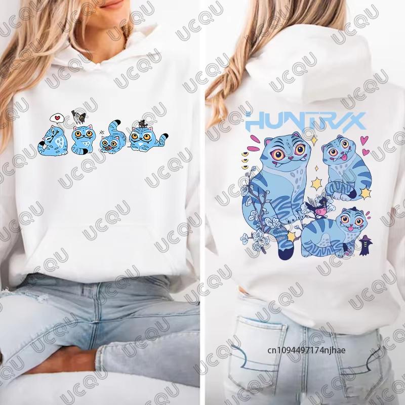 Kpop Chasseurs de Démons Sweat-shirts Mignons Tigre Imprimé Pour Femmes Hommes Automne Hiver Pull Manches Longues Décontracté Sweat-shirts Tops de Couples