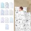 Toddler Sleep Mat Sleeping Bag, Kids Sleeping Pad with Removable Pillow Lovely Print Blanket Baby Crib Decors