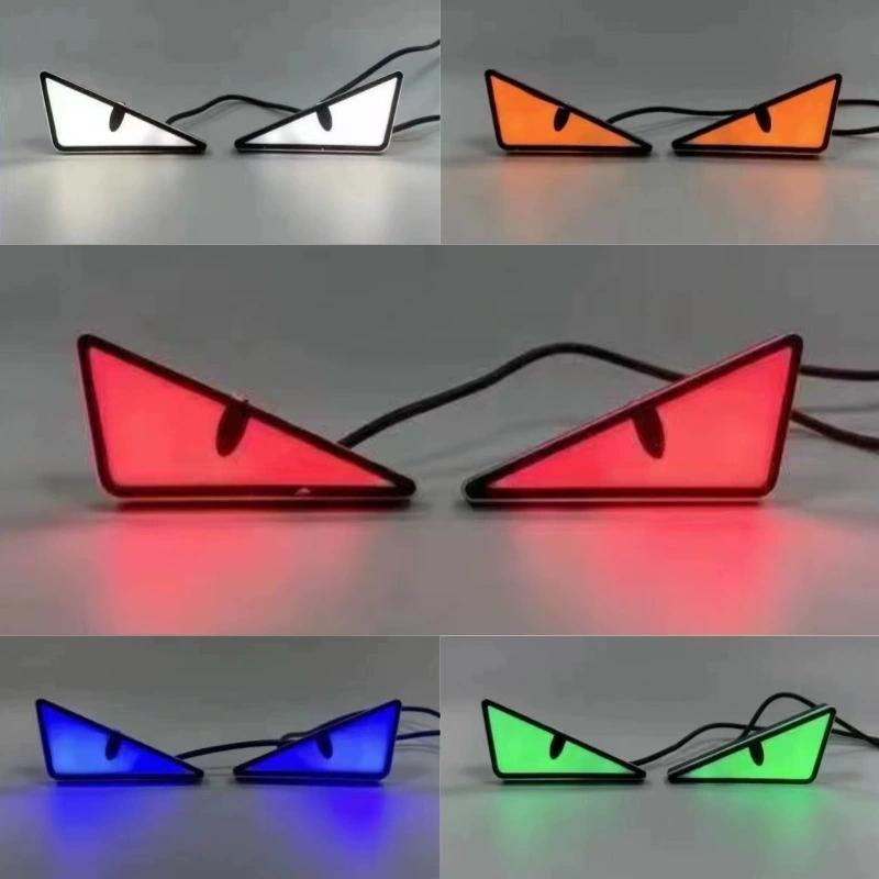 2pcs Universal Motorcycle MINI LED Demon Eye Light Devil Eye Mini  Decoration Mascars LED Light Eyes LED Lights for Motorcycle