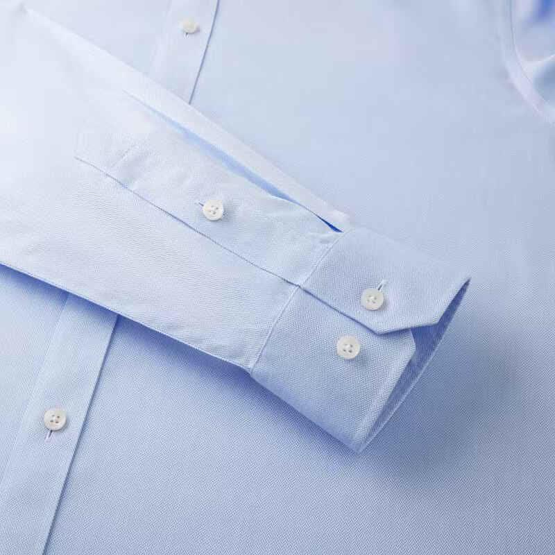 FIRS Men's 100% Cotton Plaid Long-Sleeve Non-Iron Business Shirt