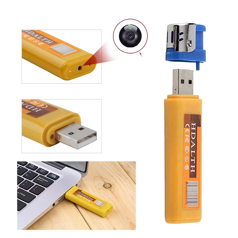 1080P Spy Camera Lighter Hidden USB DV DVR Video Recorder Night Camcorde Black W