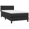 Maison Exclusive - Sommier à lattes de lit avec matelas Noir 90x200 cm Similicuir