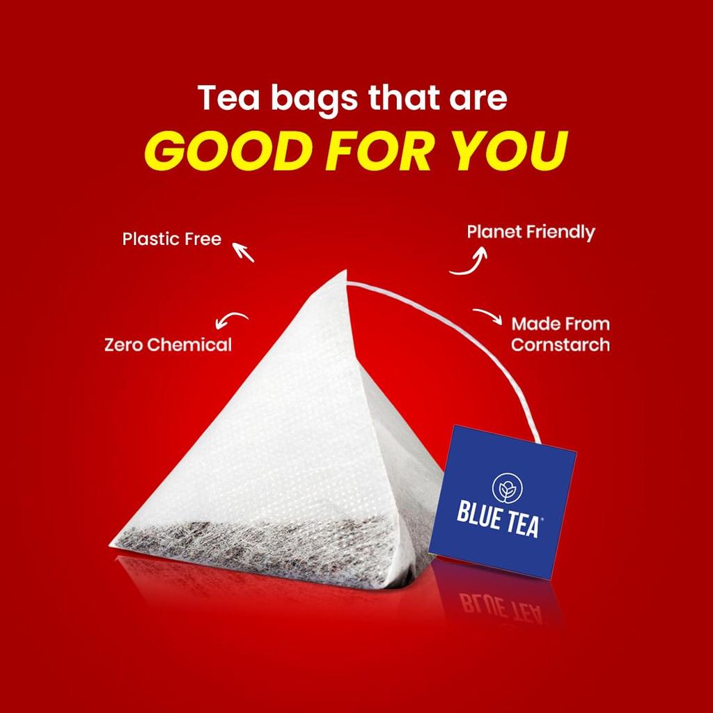 BLUE TEA - Hibiscus Moringa Tea - 30 Tea Bags - Plant Based | Rich In Antioxidants | Boosts Immunity | Glowing Skin | Supports Heart Health